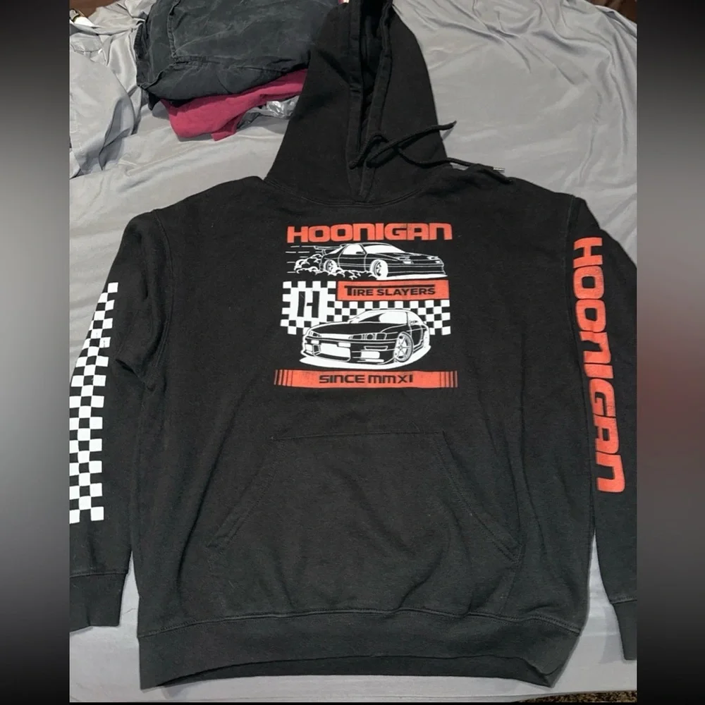 Hoonigan Car Racing Hoodie Size Large - Picture 2 of 3